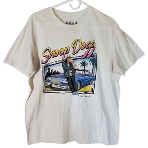 2017 * Joe Cool Snoop Dog Graphic Tee Off White Size L Hip Hop Rapper